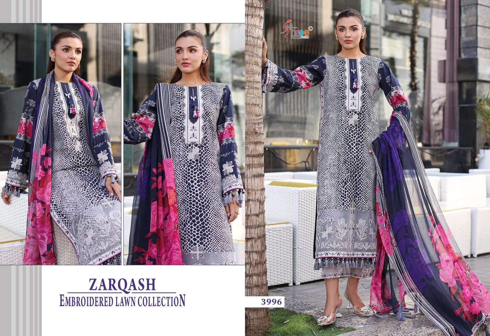 Shree Fab Zarqash Embroidered Lawn Collection