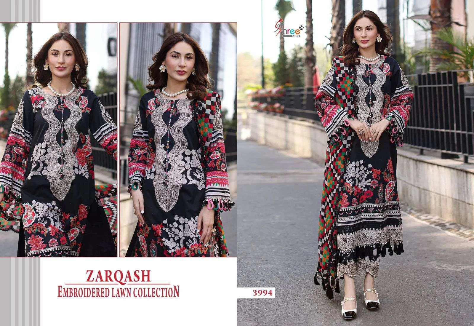 Shree Fab Zarqash Embroidered Lawn Collection
