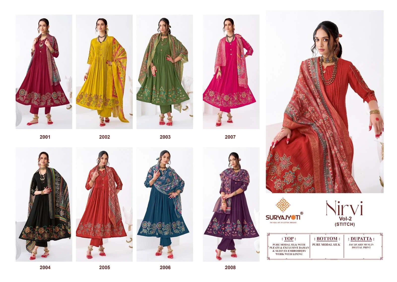 Suryajyoti Nirvi Stitch Vol 2 - Readymade Dress