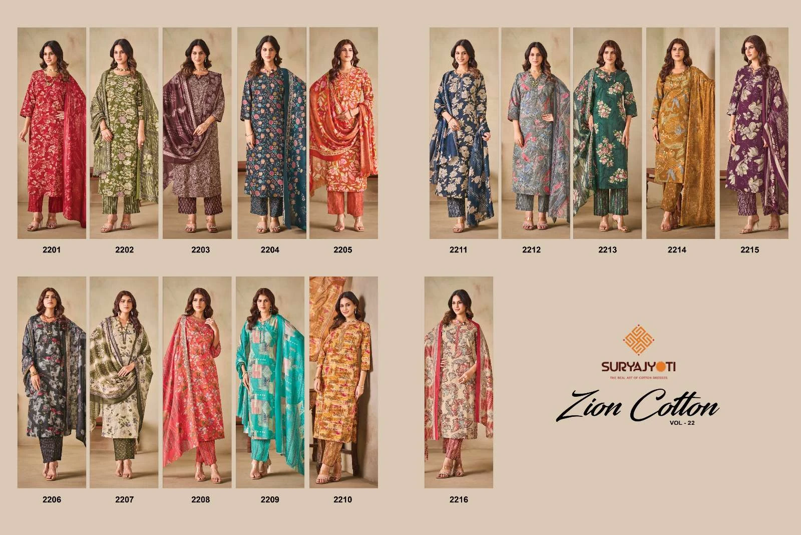 Suryajyoti Zion Cotton Vol 22 Ready Made Collection - Readymade Dress