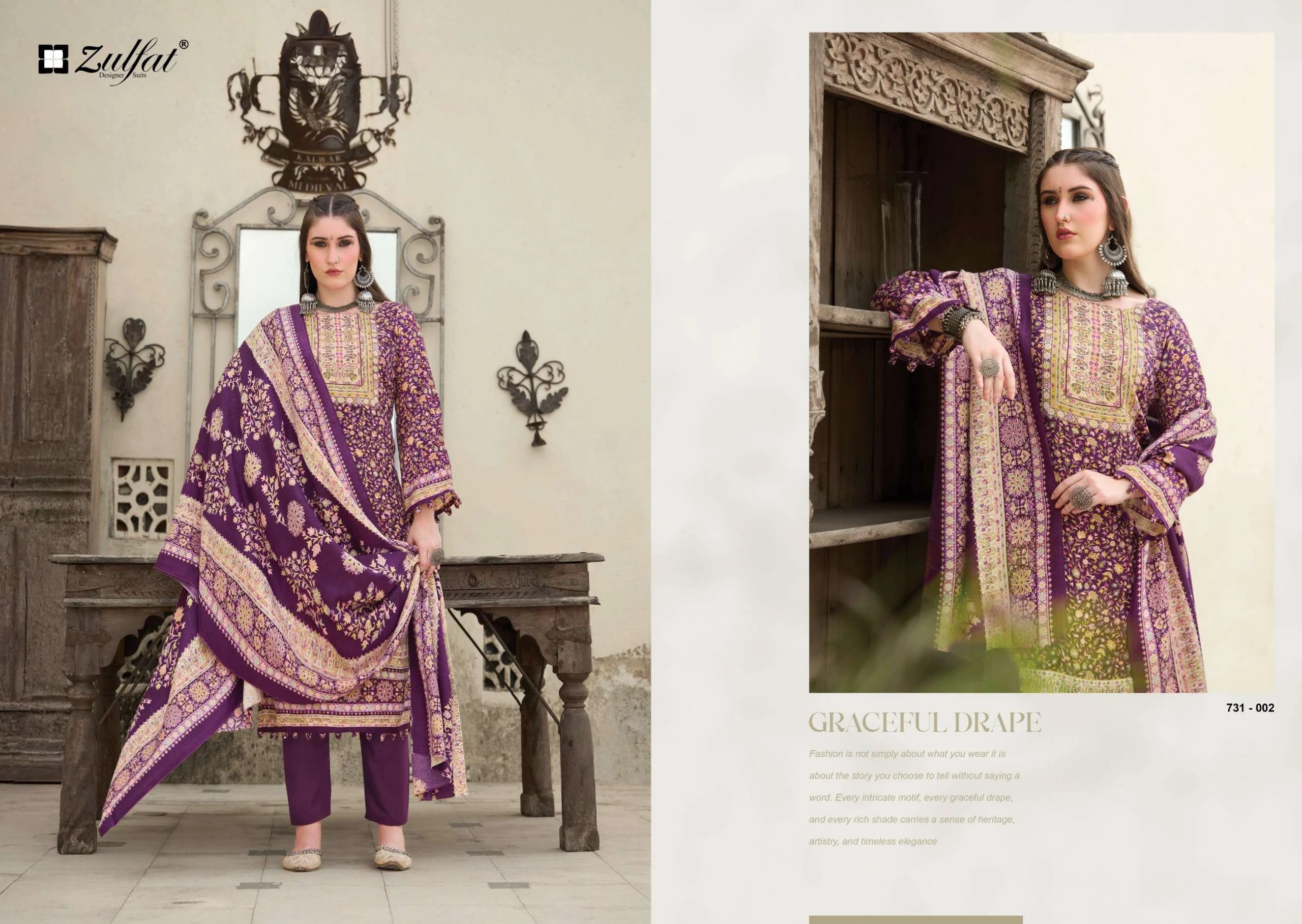 Zulfat Designer Suits Gulnoor